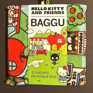 NWT BAGGU HELLO KITTY & FRIENDS SCENE Standard Size Reusable Bag